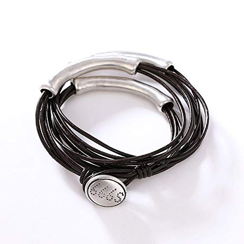 Pulsera De Plata De Ley Mujer,S999 Plata Salvaje Moda Pulsera De Plata Completa El Codo De Cuerda Negra Pulsera Hombres Y Mujeres Modelos Original Pulsera Simple Estiramiento Ajustable Ropa Personaliz