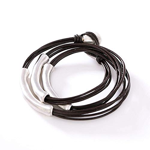 Pulsera De Plata De Ley Mujer,S999 Plata Salvaje Moda Pulsera De Plata Completa El Codo De Cuerda Negra Pulsera Hombres Y Mujeres Modelos Original Pulsera Simple Estiramiento Ajustable Ropa Personaliz