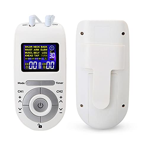 QNMM Tens Machine Massager EMS Electronic Pulse Massager Estimulador Eléctrico del Nervio Muscular Acupuntura Fisioterapia de Baja Frecuencia para Espalda, Hombros, Piernas, Brazos