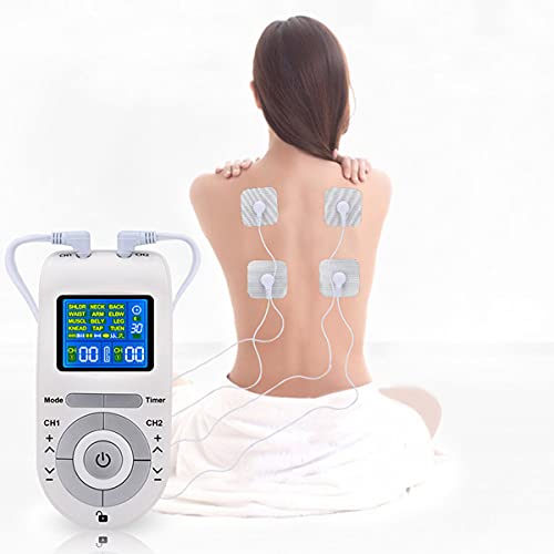 QNMM Tens Machine Massager EMS Electronic Pulse Massager Estimulador Eléctrico del Nervio Muscular Acupuntura Fisioterapia de Baja Frecuencia para Espalda, Hombros, Piernas, Brazos