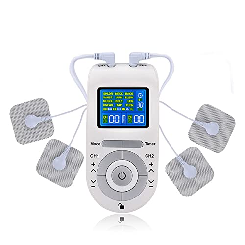 QNMM Tens Machine Massager EMS Electronic Pulse Massager Estimulador Eléctrico del Nervio Muscular Acupuntura Fisioterapia de Baja Frecuencia para Espalda, Hombros, Piernas, Brazos