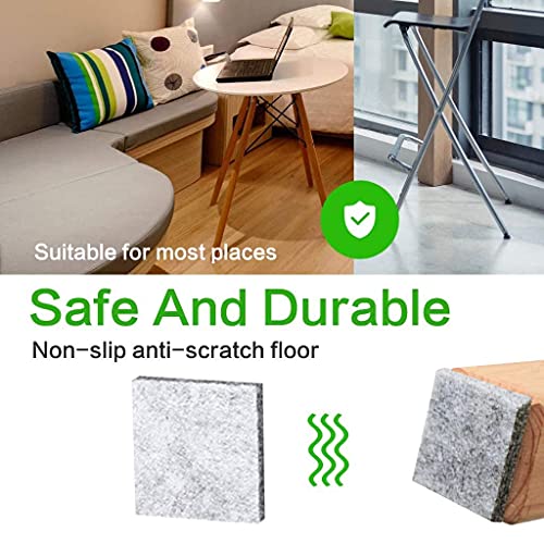 Quesuc 98 Piezas Protector Patas - Fieltro Adhesivo - Fieltro Muebles Se Puede Utilizar Para Muebles, Mesas y Sillas Mejor Protección De Muebles y Suelos, Silencioso y a Prueba De Golpes (Gris)