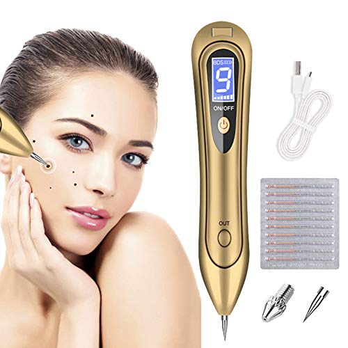 Quitar Verrugas Plasma Pen, Spot Eraser Pro, Manchas Cara Eliminación, 9 niveles de fuerza, USB portátil recargable para eliminación de verrugas faciales, pecas, nevus y pequeño tatuaje