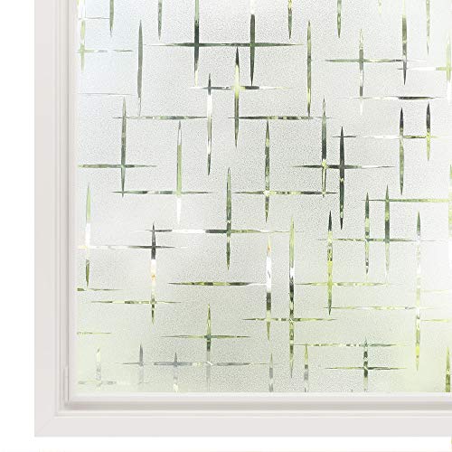 rabbitgoo Vinilos para Ventanas Privacidad Laminas Vinilo Ventana Cristal Pegatina Anti 96% UV Calor Translucido Adhesivo Ventana Fácilmente Decorativo Reutilizar para Baño Cocina Oficina 60x200CM