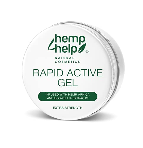 RAPID ACTIVE GEL | Crema Dolores Musculares y Articulaciones | Gel Piernas Cansadas Natural de Cañamo, Arnica, Boswellia y Consuelda | Crema Masaje Muscular de Espalda, Rodilla, Pies | 200 ml