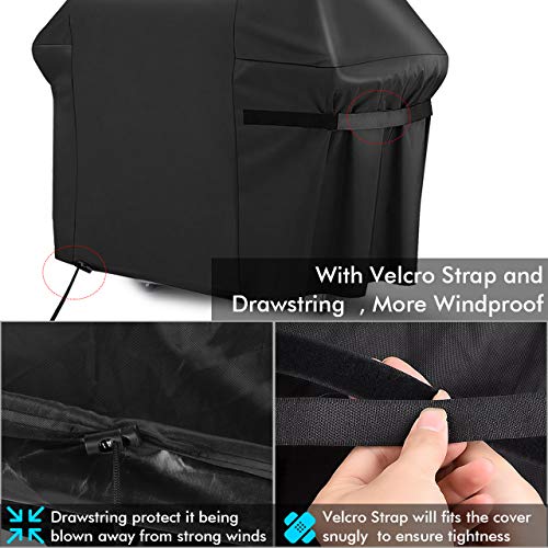 RATEL Funda para Barbacoa, Impermeable Cubierta de Barbacoa Protector Oxford Resistente al Desgarro para Barbacoa Anti-Viento/UV/Impermeabilidad con Correas y Bolsa Item Name (aka Title)