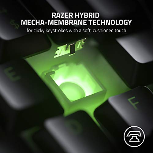 Razer Ornata V2 - Teclado para juegos (Teclado Gaming de membrana mecánica Razer, Control giratorio digital multifuncional y teclas multimedia y programables) - Teclado QWERTY Español