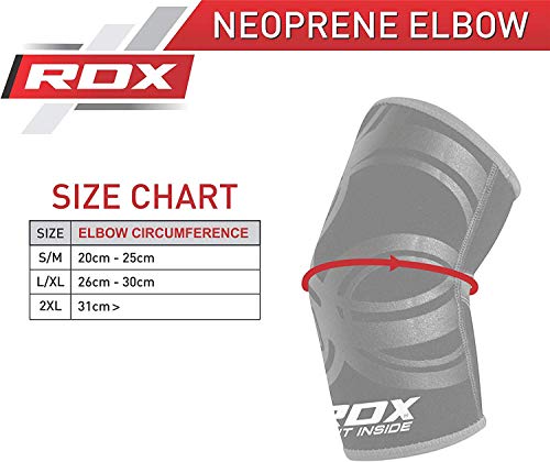 RDX Neopreno Antebrazo Protector MMA Codera Soporte Vendaje Codo Protectors Venda (Esta Se Vende como Unico Artículo)