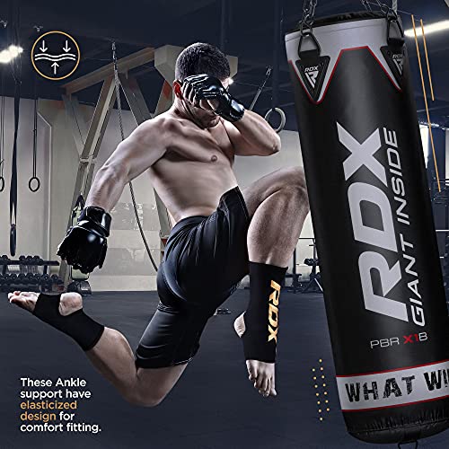 RDX Tobillera Soporte MMA, Compresión Elástica Esguince Protección, Tobillo Deportivas Estabilizadoras, Kick Boxing Fitness Gym Boxeo Muay Thai Baloncesto Tobillos Ankle Brace Guardia, Hombres Mujeres