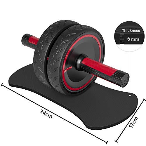 Readaeer AB Roller Rueda de abdominales para flexiones ,rodillo de rueda para abdominales con doble rueda,ejercicio en casa