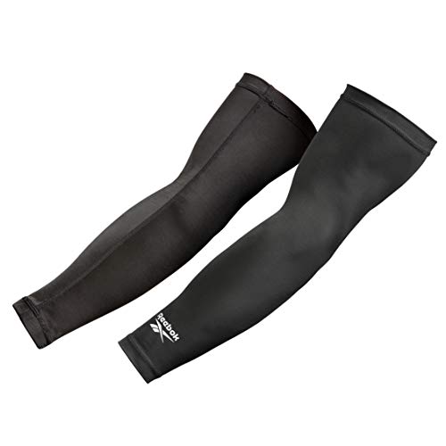 Reebok Mangas de brazo de compresión, Adultos Unisex, Negro, S-20-25 cm