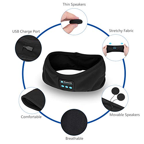 Regalos Hombre Originales Auriculares para Dormir, Bluetooth V5.0 Deportes Diadema con Ultrafinos HD Estéreo Altavoces para Musica Correr Senderismo Ideas Regalo para Papa Novio Navidad