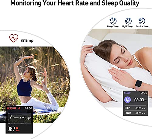 Reloj Inteligente Mujer , IDEALROYAL Smartwatch Mujer con Oxígeno Sanguíneo Presión Arterial Frecuencia Cardíaca Sueño, Podómetro & Impermeable Reloj Deportivo para iOS Android