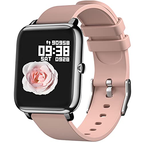 Reloj Inteligente Mujer , IDEALROYAL Smartwatch Mujer con Oxígeno Sanguíneo Presión Arterial Frecuencia Cardíaca Sueño, Podómetro & Impermeable Reloj Deportivo para iOS Android