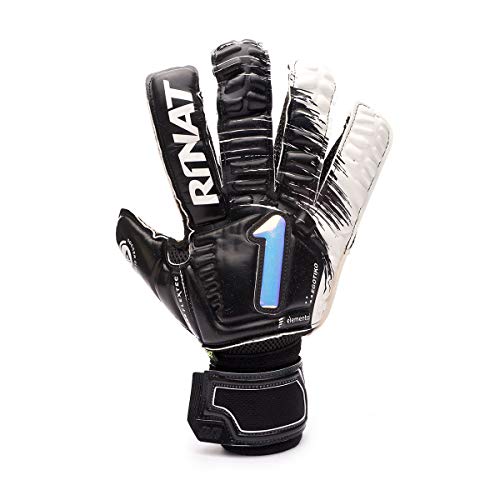 Rinat Egotiko Elemental Semi Guante De Portero, Unisex Adulto, Blanco/Negro, 7