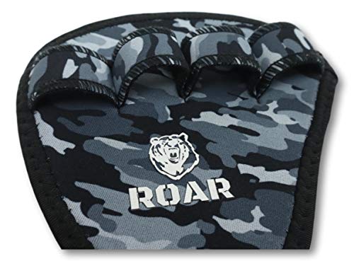 Roar® Guantillas Gimnasio, Grip Pad, Almohadilla Barra Gimnasio, Grip Power Pads, Grip Gym, Grip Gimnasio, Guantes Grip para Gym Hombre Y Mujer Fitness, Calleras Gimnasio, Gloves Gym (Camuflaje)