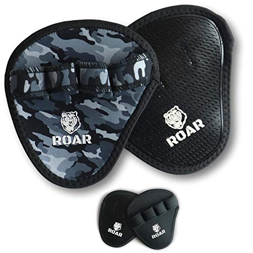 Roar® Guantillas Gimnasio, Grip Pad, Almohadilla Barra Gimnasio, Grip Power Pads, Grip Gym, Grip Gimnasio, Guantes Grip para Gym Hombre Y Mujer Fitness, Calleras Gimnasio, Gloves Gym (Camuflaje)