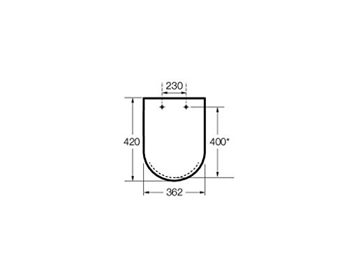 Roca A8012AC00B Asiento y Tapa Supralit, Coleccion Meridian, Caida Amortiguada, Blanco