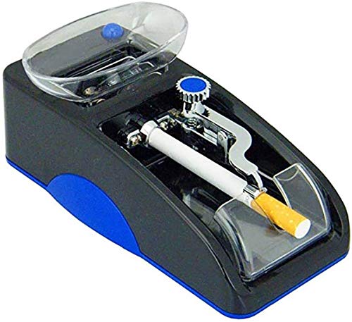 Rodillo de Cigarrillos eléctrico portátil, Dispositivo de Cigarrillos Totalmente automático, Duradero y Ajustable, con Adaptador de Carga (Azul)