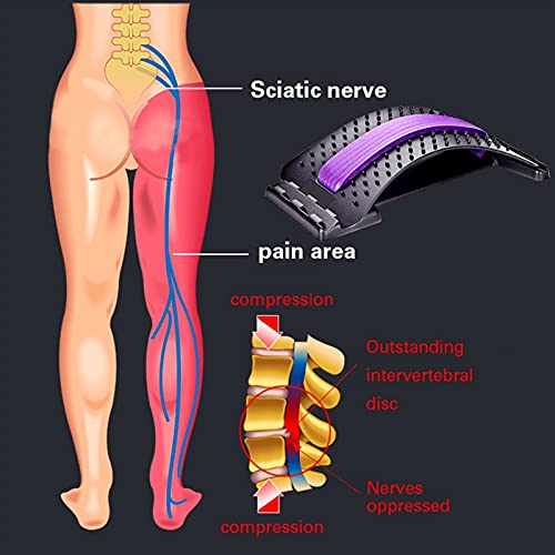 RONGXI Monitores De Salud del Hogar, Soporte Lumbar Corrector de liberación de Dolor de la Columna Vertebral Atrás Cintura Estiramiento Masajeador Magic Magic Stronger Fitness Cuidado de la Salud