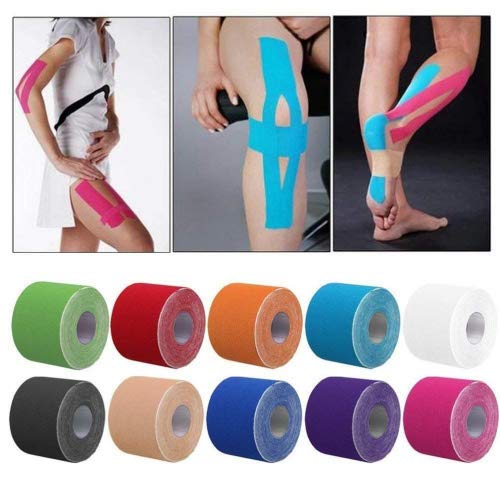 ROSENICE 6 Rollos Kinesiotape Vendaje Neuromuscular Cinta Kinesiologica Naranja 500x2.5cm