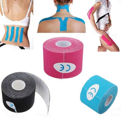 ROSENICE 6 Rollos Kinesiotape Vendaje Neuromuscular Cinta Kinesiologica Naranja 500x2.5cm