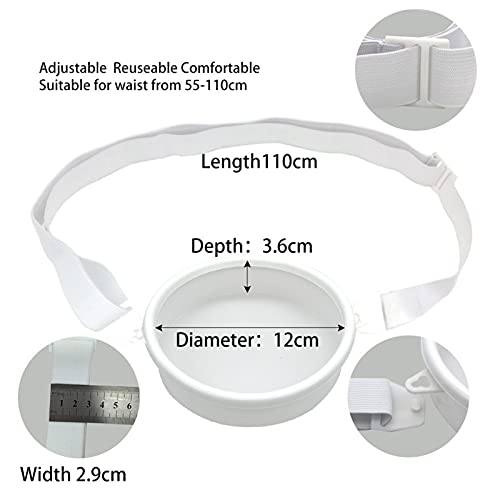 RTYG Ostomy cinturón Transpirable ostomía elástica Hernia cinturón ostomía Impermeable Cubierta estoma Asistencia de baño Ajustable Blanco Cinturón 6.24 (Color : White)