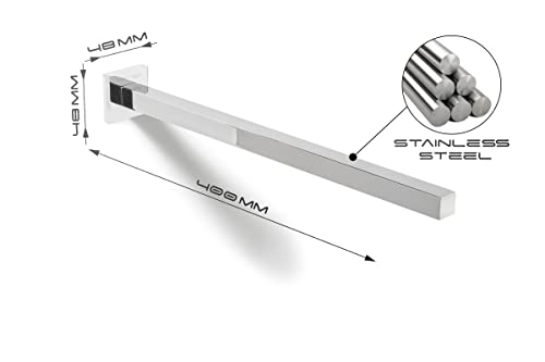 Sagittarius One 400S1 Toalleros De Baño Pared 40cm | Toallero Baño Acero Inoxidable Pulido SUS304 | Toallero Barra Cromo | Portatoalles De Pared | Accesorios Baño