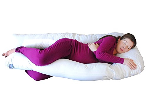 SAMAY Almohada de Maternidad para Embarazadas con Forma de U para Cuerpo Completo - U Pillow Blanco