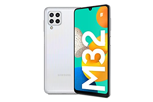 Samsung Galaxy M32, Smartphone Libre, Teléfono Móvil Android con Pantalla Infinity-U FHD sAMOLED de 6,4 Pulgadas, 6 GB de RAM y 128 GB de Memoria, Batería de 5000 mAh White (ES Versión)