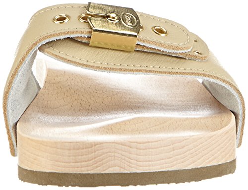 Scholl PESCURA Flat sand - Zuecos adultos unisex, Beige (sand), 41