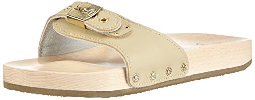 Scholl PESCURA Flat sand - Zuecos adultos unisex, Beige (sand), 41