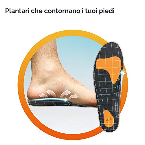 Scholl Plantarios In-Balance - Alivio del dolor para la tensión en la zona lumbar, lumbalgia, talla L, para hombre y mujer