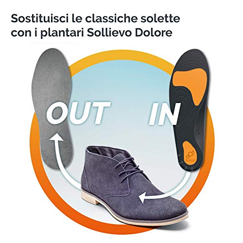 Scholl Plantarios In-Balance - Alivio del dolor para la tensión en la zona lumbar, lumbalgia, talla L, para hombre y mujer