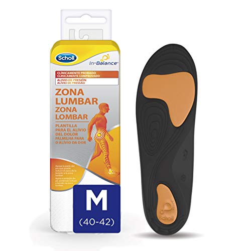 Scholl Plantilla In-Balance para el alivio del dolor en la zona lumbar, 1 par, talla M (40 - 42)