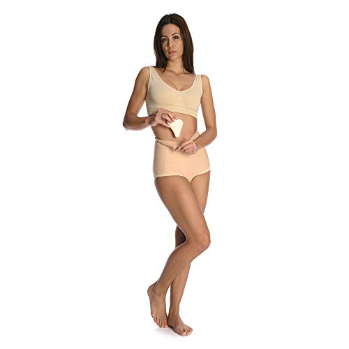 Scudotex 747 Faja de Contención Mujer para Hernias con Pelotte, Beige, Talla 3