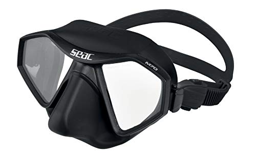 SEAC M70 máscara de Freediving y Pesca submarina en Apnea, con Volumen Interno reducido, Unisex-Adult, Negro, estándar