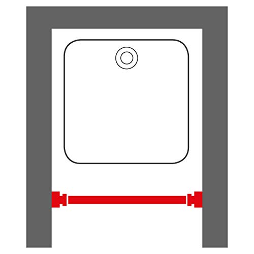 Sealskin Barra Extensible para Cortina de Ducha, 2 x 2 x 70-115 cm, Acero Inoxidable, Aluminio Mate