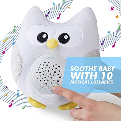 Sensor Activado Por el llanto Del Bebé Peluche para Bebé Búho -Máquina de Ruido Blanco–Luz quitamiedos Infantil–Regalo para Bebé Niña-Regalo de Baby Shower-Calmante del Sueño–Regalo para Recién Nacido