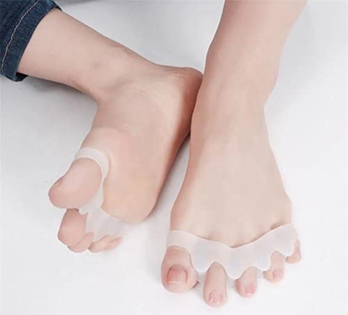 Separadores de dedos del pie | Corrector gel de silicona para Alivio del Dolor de juanetes | Separador dedo del pie para Hallux Valgus dedos de martillo y dedos superpuestos | Pack de 2 unidades