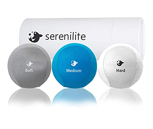 Serenilite - 3x pelotas de ejercicio para terapia de mano - estrés de triple densidad y fortalecimiento del agarre - restauración de manos - Suave, mediana, dura