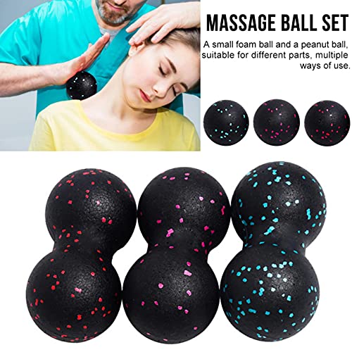 Set De 2 Bola De Masaje,Bola De Masaje Miofascial,Peanut Ball Doble Bola De Lacrosse,para Aliviar Dolor De Fascitis Plantar, Músculo, Cervical, Muñecas,Alivia Los Nódulos Y La Tensión Everywhere