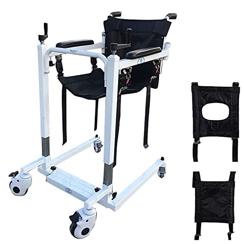 SEYE Elevador de Pacientes para sillas de Ruedas, Arnés Elevación Paciente Cuerpo Completo, Silla de Ruedas Multifuncional con Asiento Blando y Asiento de Inodoro