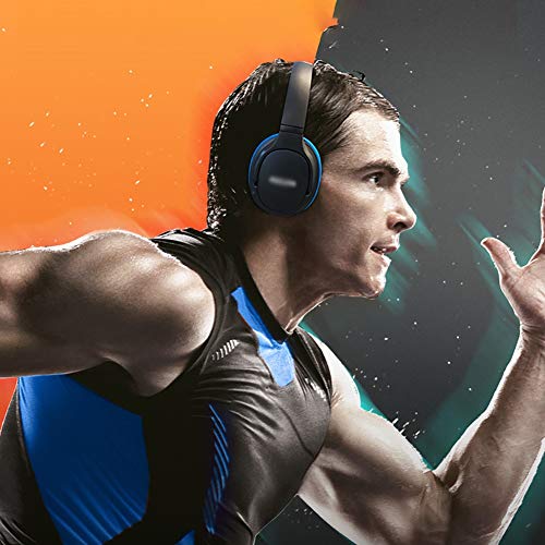 SFF Auriculares Gamer Auriculares A Prueba de Agua Auriculares Bluetooth Deportes Auriculares Pasivo Cancelación Auriculares para el Gimnasio Funcionando Entrenamiento Headphones (Color : Blue)