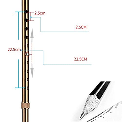 SGSG Bastones Muletas 2 en 3 - Muletas para Anciano Bastón de Aluminio Bastón Cuadrado pequeño para Ancianos Muleta de bastón telescópica Antideslizante Muletas de Cuatro o una Pierna con Luces L