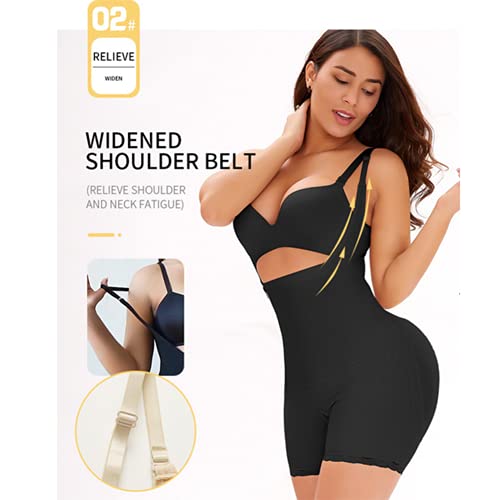 Shapewear Fajas Colombianas Mujer Body Reductor Busto Abierto Cinta Adelgazante Corsé Ajustable Pantalones Abdominal Waist Trainer S-6XL(Color:肉色,Size:S)