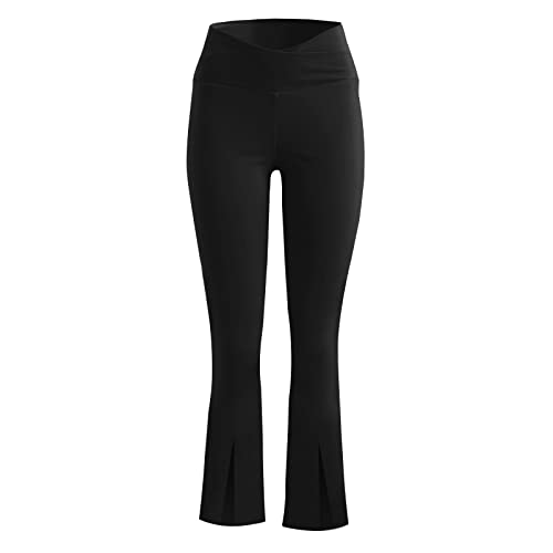 SHOBDW Leggings Mujer High Waist Tenedor partido Deportivas Running Baile Fitness Elásticos Cintura Alta para Reducir Vientre Anticeluliticos Suave Deporte Control la Barriga Venta(Negro,L)