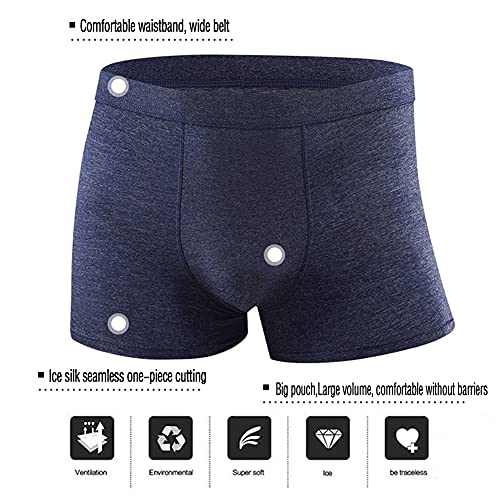 SHUOJIA Calzoncillos Bóxer Cómodos para Hombre, 8 Paquetes De Calzoncillos Bóxer Elásticos, Suaves Y Ajustados, Seda De Hielo Transpirable (6XL 175-200 kg)