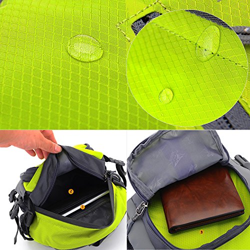 SINOKAL Bolso de Cintura Multifuncional con Estilo Militar de Lona Resistente al Agua, Riñonera para Correr, Caminar, Ciclismo, Escalar, Acampar y para Viajes (Color de Rosa)