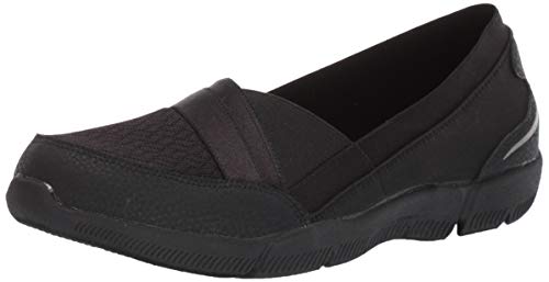 Skechers Be-Lux-Daylights, Merceditas Mujer, Negro (BBK Black Mesh/Durabuck/Trim), 38.5 EU